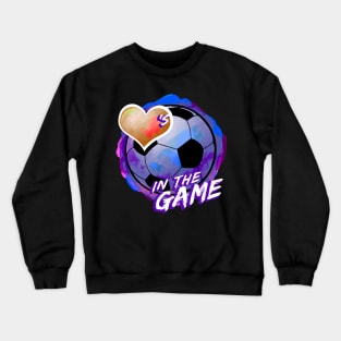 Soccer - Hearts In The Game - Dirty Blue Crewneck Sweatshirt